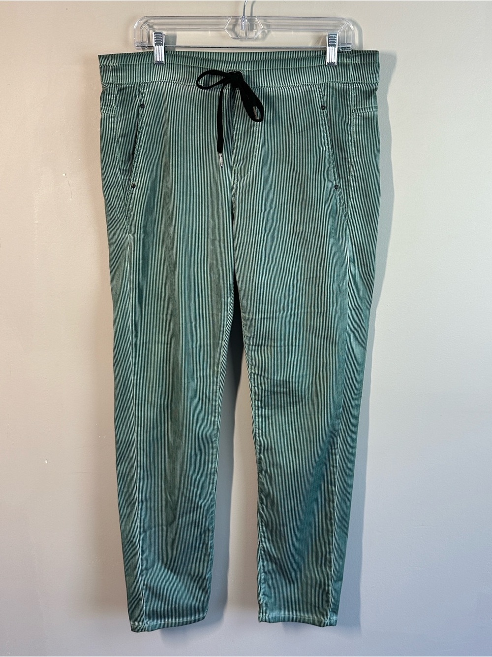 Alembika Pinstripe Iconic Stretch Jeans Teal Size 3(10-12) - Picture 3 of 16